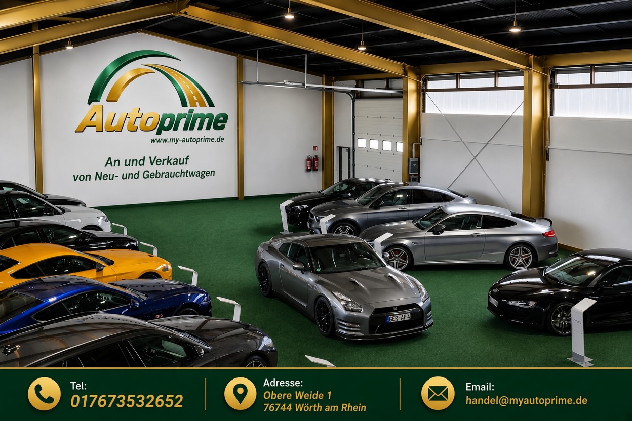 Autoprime Showroom mit Premiumfahrzeugen